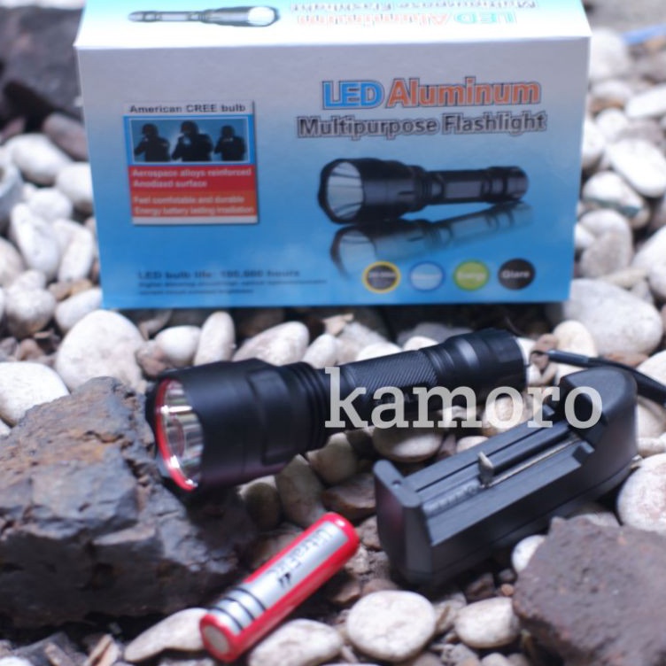 ➫Model Baru K0EYZ senter c8 cahaya kuning SWAT police 99000W waterproof C29 H48 →Serba Murah