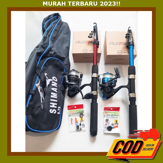 1 Set Alat Pancing Promo Cod Alat Pancing Lengkap Aksesoris Pancingan Murah Casting Memancing Laut S