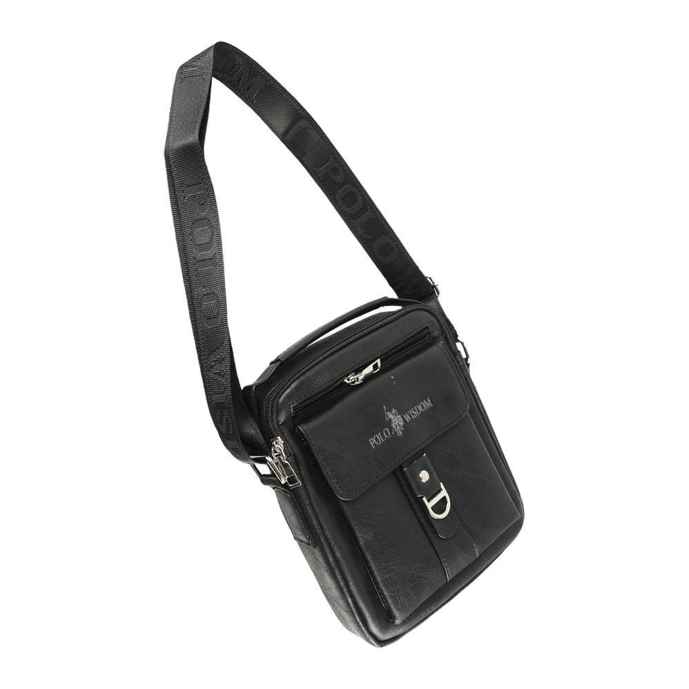 WAS825 Tas Selempang Pria Polo Wisdom Bahan Kulit Sintetis yang Kuat Tas Slempang atau Sling Bag Pri