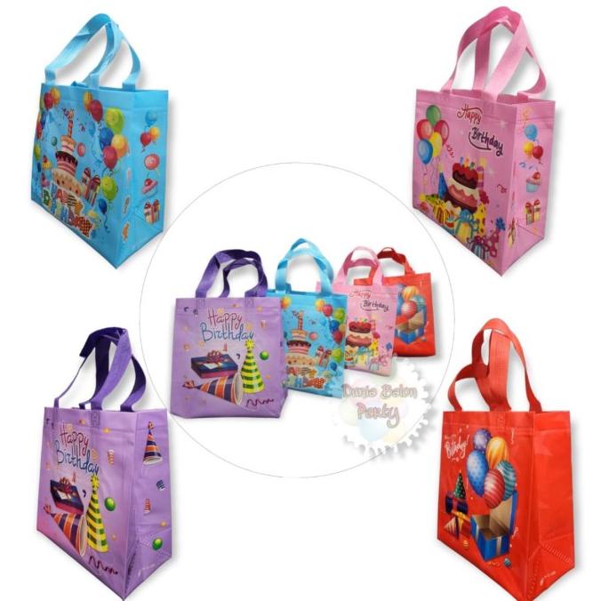 

~^~^~^] Tas Souvenir Ulang Tahun Anak /Goodie Bag / Tas Ulang Tahun HBD Cake S