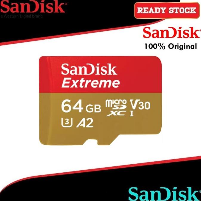 SANDISK EXTREME MICROSD 64GB 160MB/S -MICROSD EXTREME 64 GB 160 MBPS