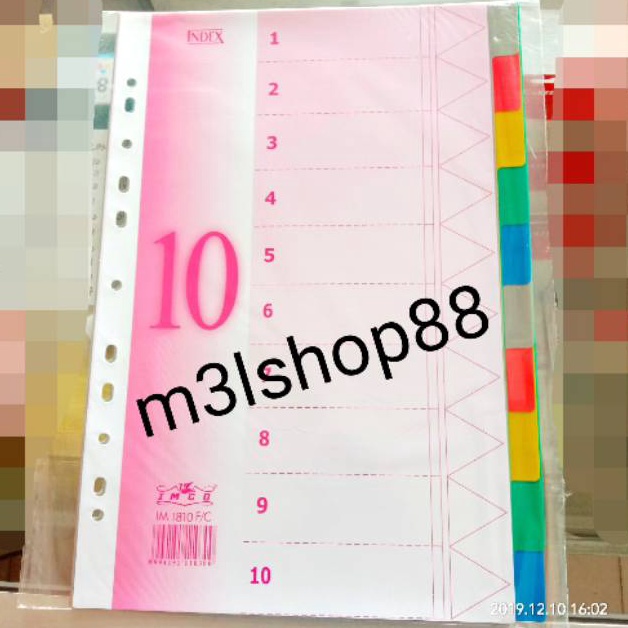 

➷ Pembatas order / divider folio index Terbatas O