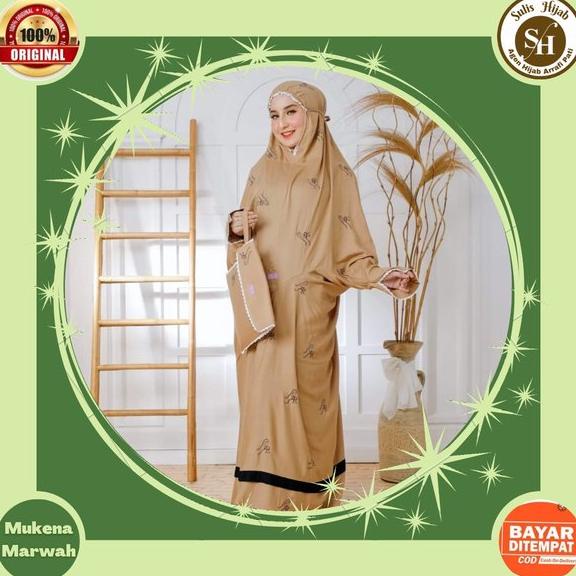 mukena rukuh alat sholat wanita dewasa marwah lajuran arrafi rayon bali adem renda bordir terbaru te