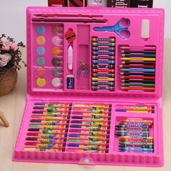

Crayon Set Isi 86 Crayon Pensil Warna Cat Warna Set Menggambar Anak