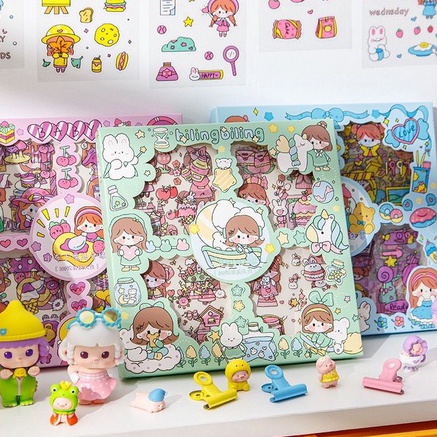 

80 NG 100 Lembar Stiker Motif Kartun Korea Lucu Anti Air Dekorasi Handbook Scrapbook DIY ptqik