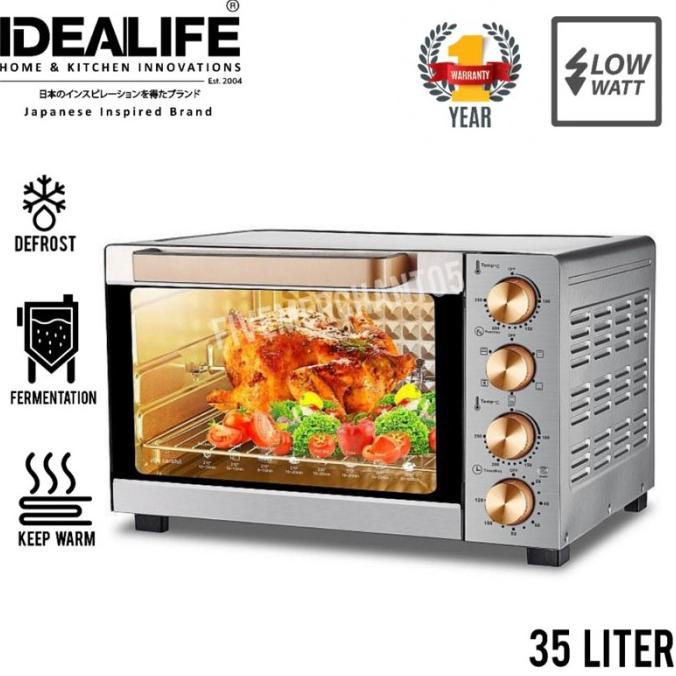 Oven Air Fryer Idealife New Il 335 35 Liter Oven Pemanggang Rotiserrie Cichania1