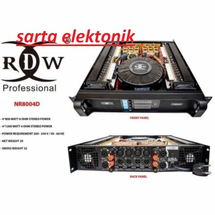 Terlaris Power 4 Channel Rdw Nr-8004D Original