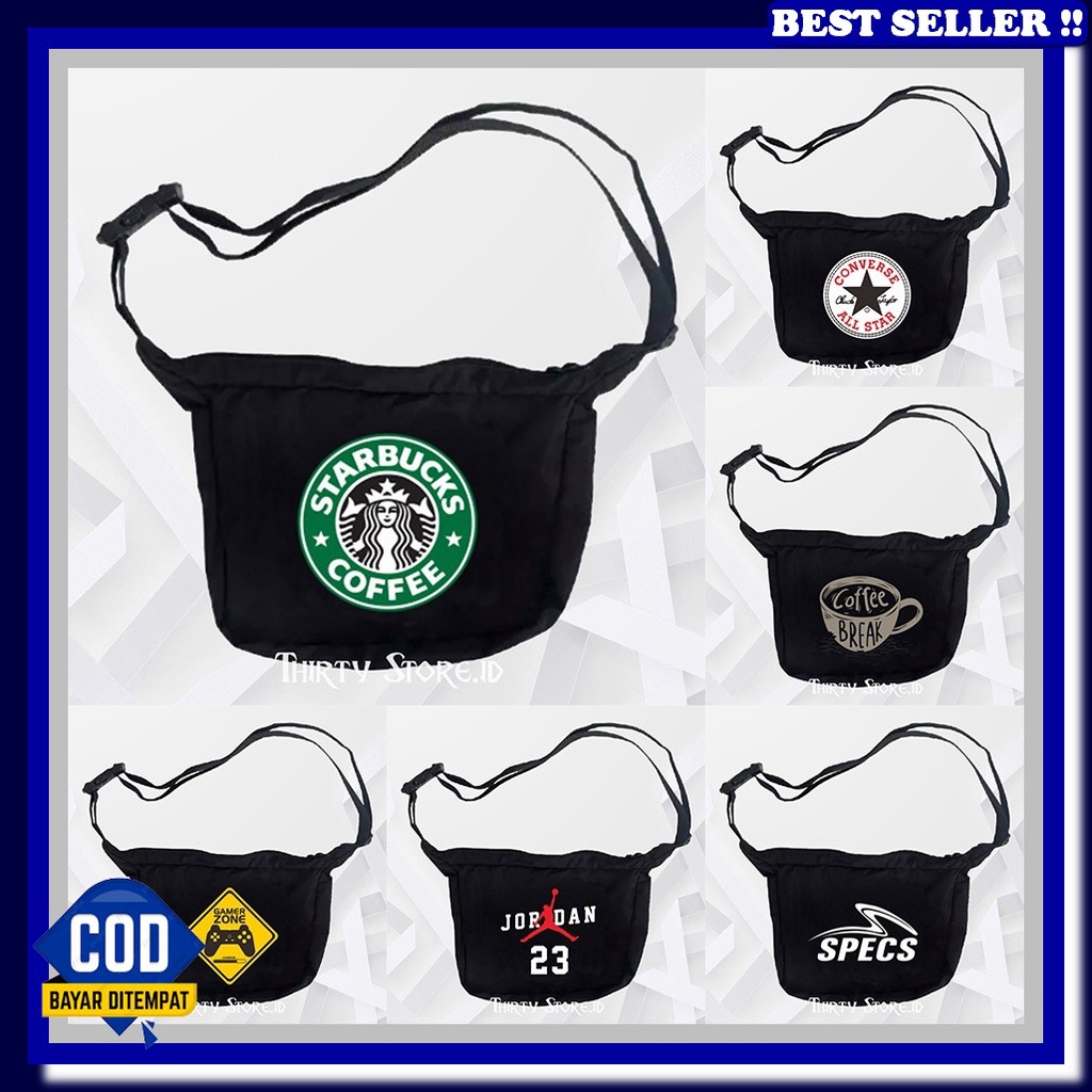 Waistbag Cowok Dewasa Terbaru 2023 Slempang Murah Tas Selempang Pria Anti Air Kulit Besar Sling Bag 
