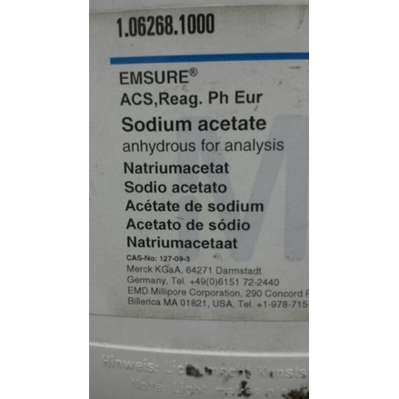 

$+$+$+$+] SODIUM ACETATE ANHYDRAT / Natrium Asetat Anhidrat / Na Acetat ecer 1 g