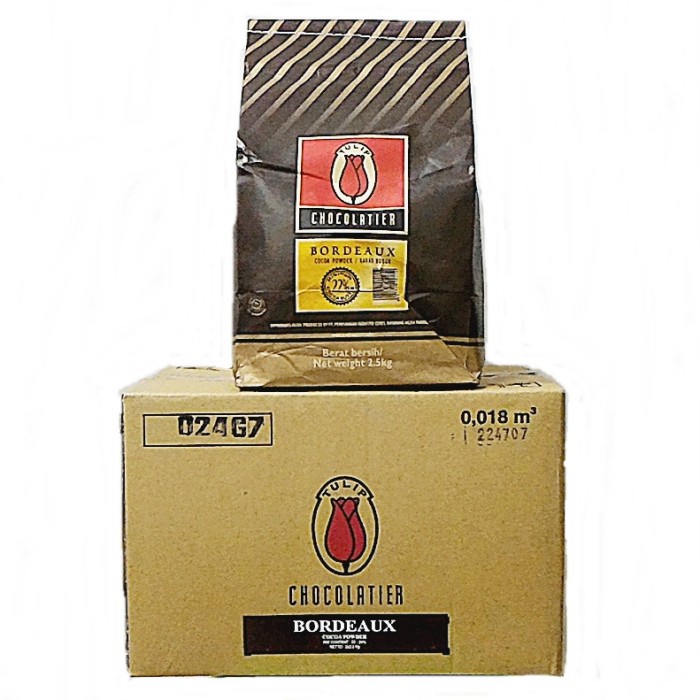 

Terlaris Tulip Bordeaux Coklat Bubuk 2.5 Kg / Dark Cocoa Premium 2.5Kg