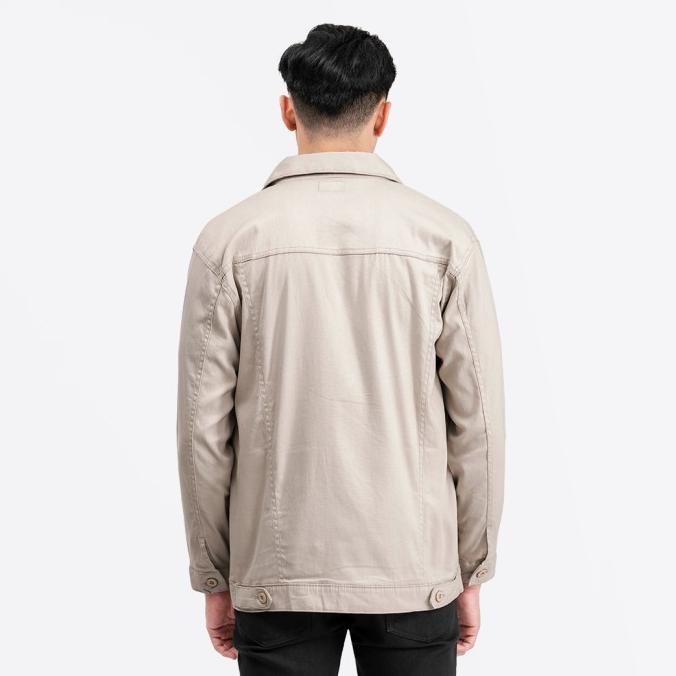 LIVEHAF - Trucker Canvas Jacket Light Cream