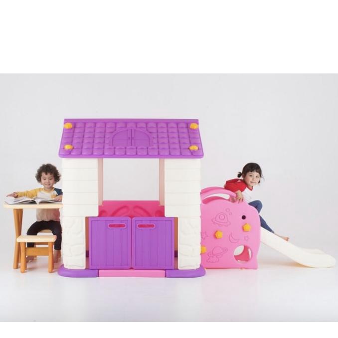 Eduplay playhouse with slide mainan rumah rumahan anak perosotan anak