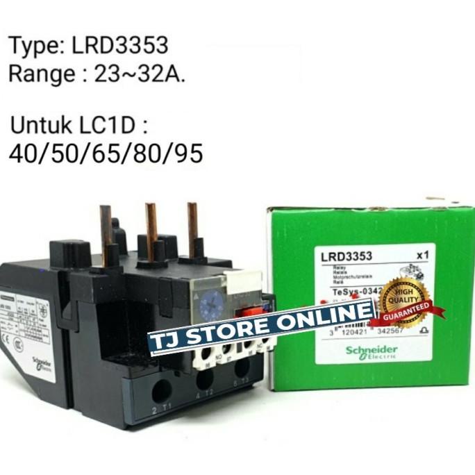 Schneider Overload Relay LRD33 LRD3353 LRD3355 LRD3357 LRD3359 LRD3361