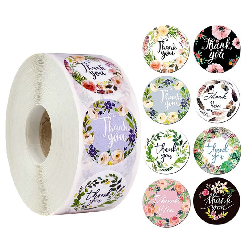 

Stiker Thank You Roll isi ±500 pcs size 2,5 cm Stiker Olshop