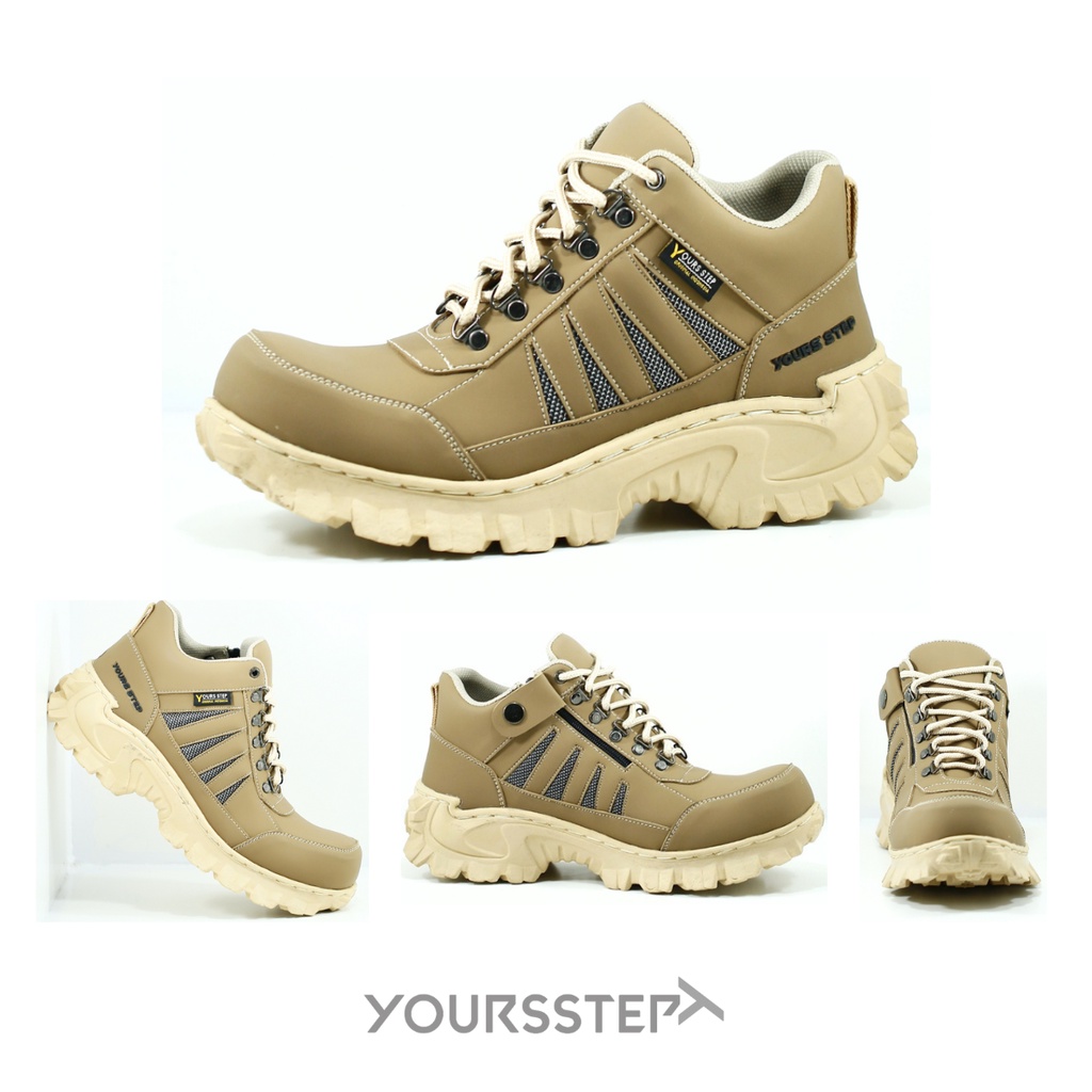Yoursstep -  Sepatu Boots Pria Ujung Besi Outdoor Original