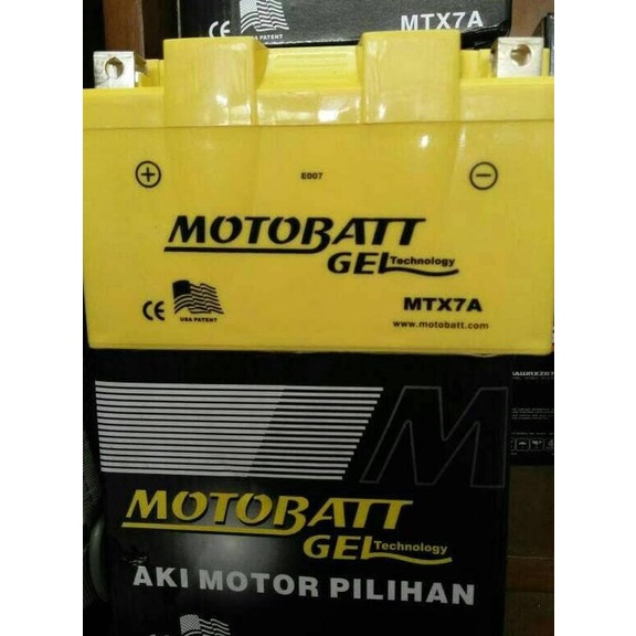 Aki Motor Bajaj Pulsar NS200 Motobatt MTX7A Aki Kering/Aki Gel