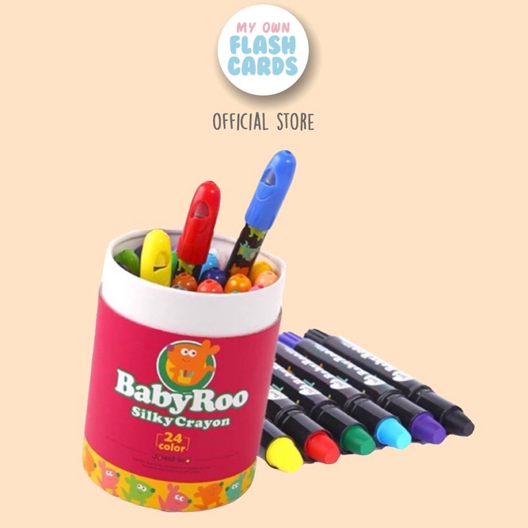 

Model baru Joan Miro Babyroo Washable 6pcs 12pcs or 24pcs Silky Crayon Baby Roo Krayon Aman Body Face Painting HYI