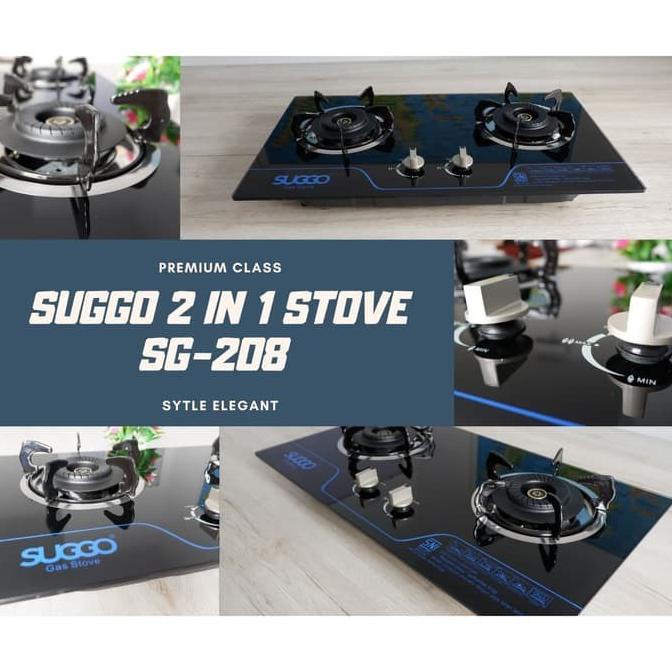 Kompor Gas Kaca Tanam Suggo Sg-208 2Tungku Desaig Minimalis Nadyaoktaa92