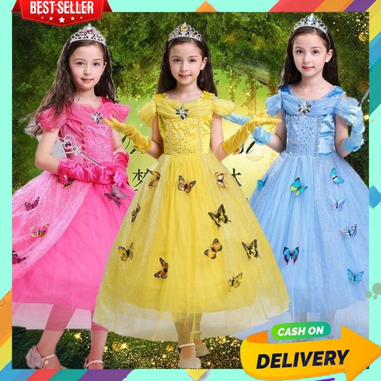Dress Anak Perempuan 3 4 Tahun 2 5 6 1 7 8 Cewek Umur 9 12 Thn  Baju Kostum Karakter Mermaid Spiderm