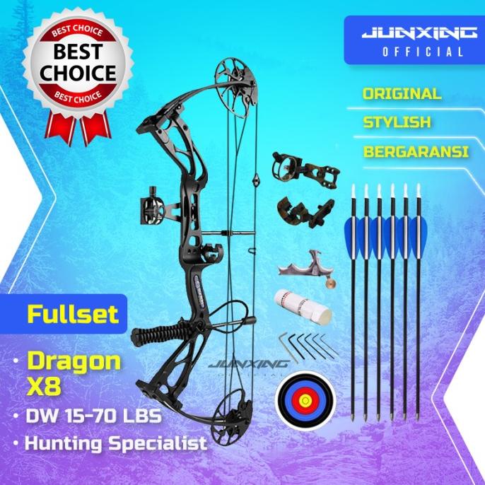 Fullset Busur Panah Sanlida Dragon X8 Compound Bow