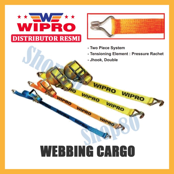 Bestseller Wipro Webbing Cargo Track Belt Sabuk Barang 1 2 5 10 Ton 6M 8M 10M 12M