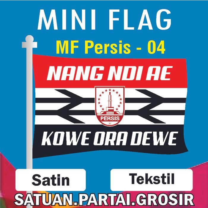 Cetak Bendera Printing Motif Persis Solo / Mini Flag Custom Mf Persis