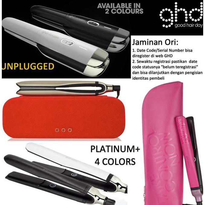 GHD Platinum+ Plus styler Catokan Rambut BLACK 100% AUTHENTIC GARANSI
