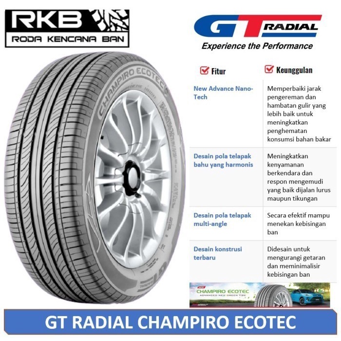 FREE PASANG GT Radial Champiro Ecotec 195/70 R14