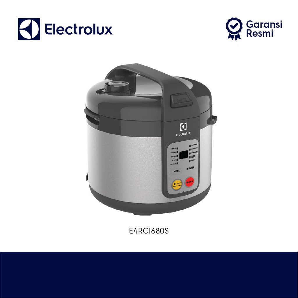 Electrolux Rice Cooker 1.8L -  Teflon anti lengket - Free Aksesoris Kukus - Penghangat Nasi - E4RC1-