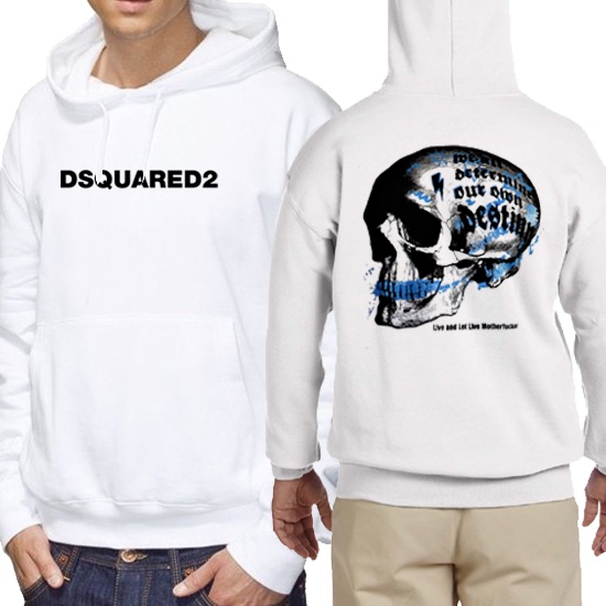 Hoodie Dsquared Skull Hoodie Pullover | Jumper Hoodie | Casual Hoodie Bahan Cotton Fleece