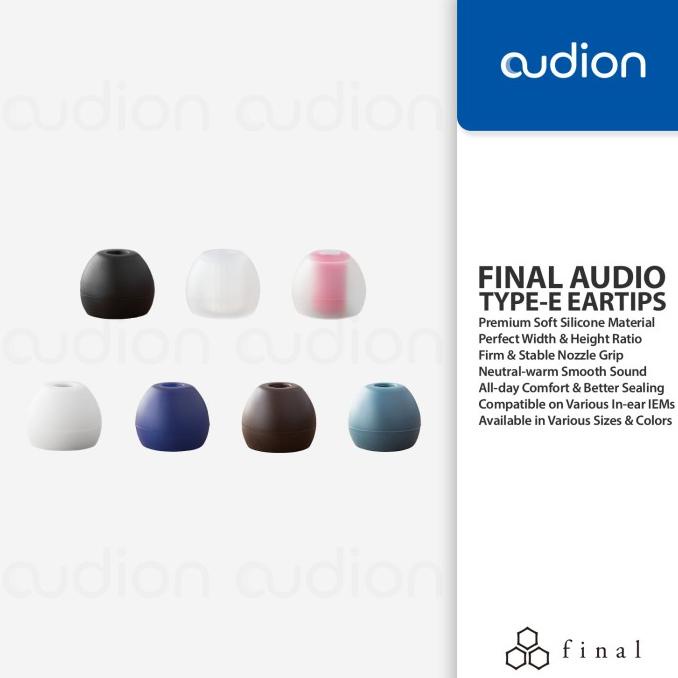 FINAL AUDIO TYPE-E/TYPE E Soft & Comfortable Silicone Eartips Earpiece