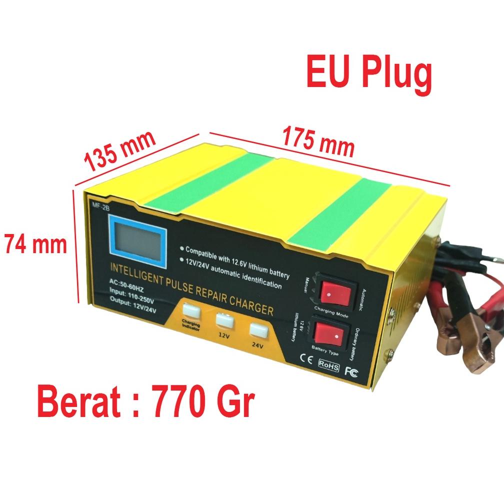 Onderdil Charger Aki 12V/24V 6-105Ah Mf-2B Smart Battery Charger Mobil Motor Truk Intelligent Pulse 