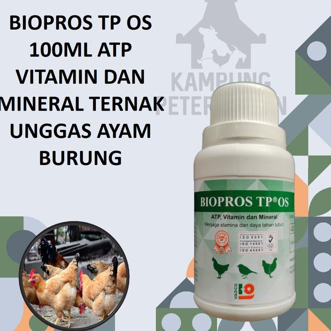 &amp;&lt;&amp;&lt;&amp;&lt;&amp;] Biopros Tp Os 100ml Atp Vitamin Dan Mineral Ternak Unggas Ayam Burung