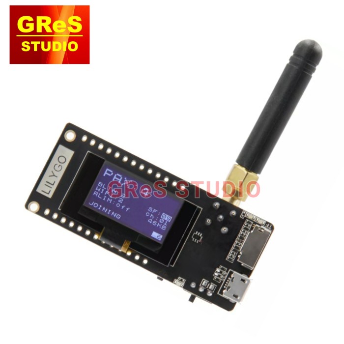 Terlaris Ttgo Lora32 V2.0 915Mhz Esp32 Lora Oled 0.96 Inch Sd Card Blue Display