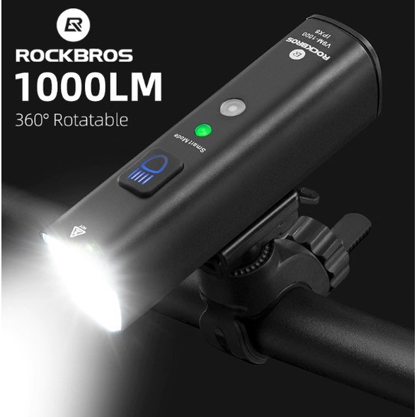 Terlaris Lampu Depan Sepeda Rockbros V9M-1000 Lumens