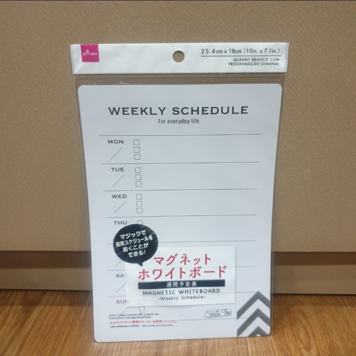 

Bestseller Daiso Magnetic Whiteboard Weekly Schedule Papan Jadwal Mingguan