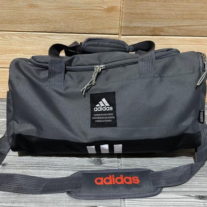 Tas Duffle Bag Adidas / Tas Olahraga Adidas Original Black Grey