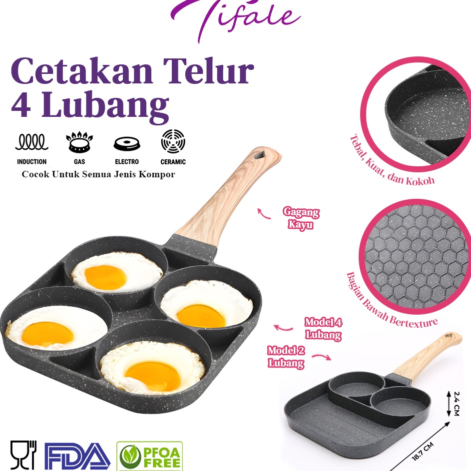 ・LRc Tifale Panci Penggorengan Telur Pancake/Panci Steak Grill Egg Telur Omelet Pan Breakfast / Hamb