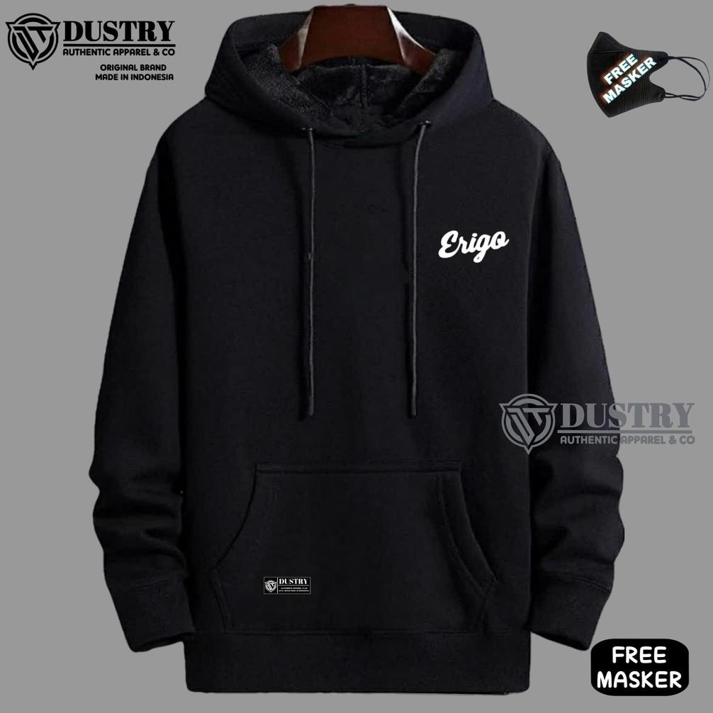 Terbaru! Sweater Hoodie Pria Distro Original ERIGO Brand Unisex Cewek Cowok Keren Bahan Tebal Switer