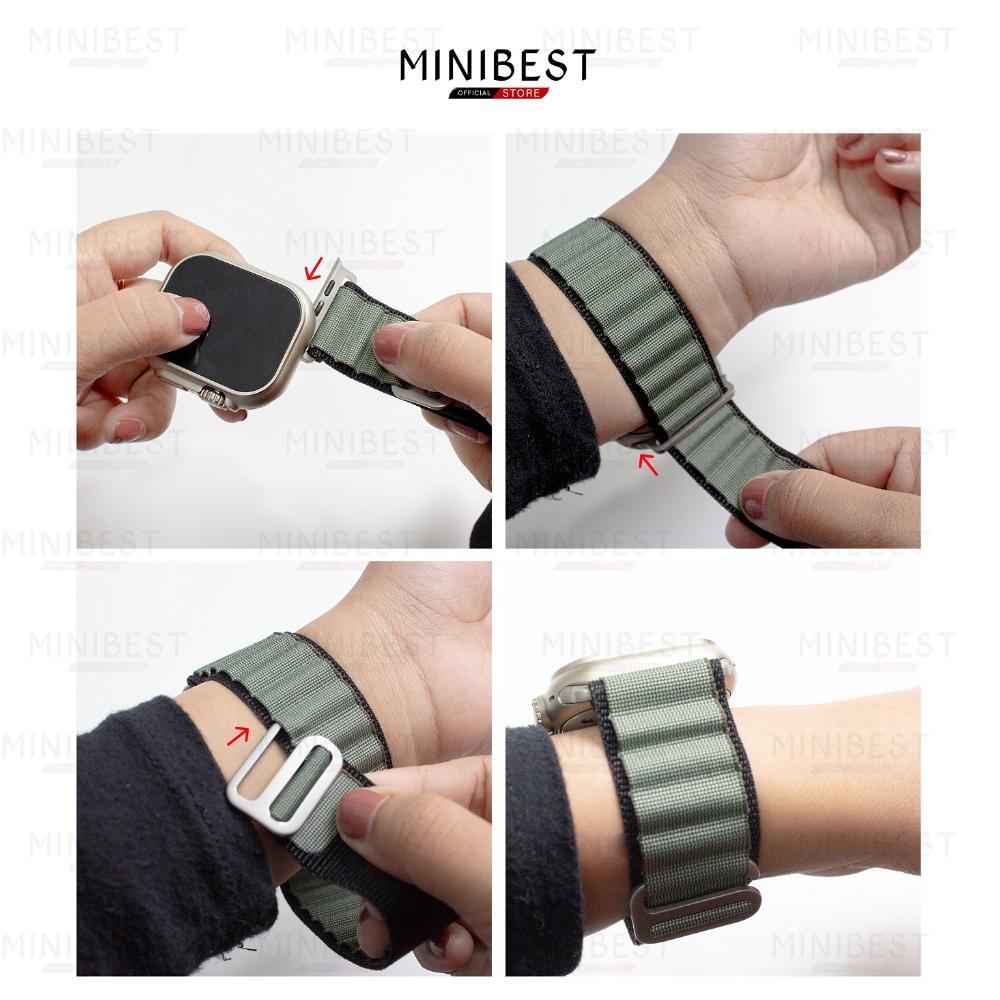 Terbaru Minibest Strap Smartwatch Nylon Loop 38/40/41/42/44/49Mm Watchband Sport Premium 2023