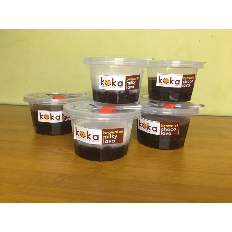 

KOKA BROWNIE kue Brownies Coklat Milky Lava