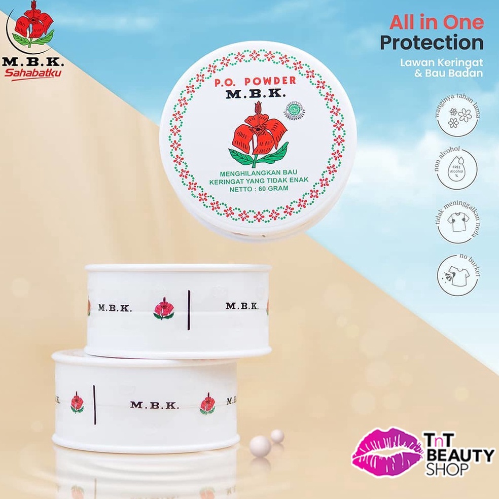 10#VDB-B MBK Powder Putih - Silver 60gr | Menghilangkan Bau Keringat - Deodorant Powder - M.B.K 7CS