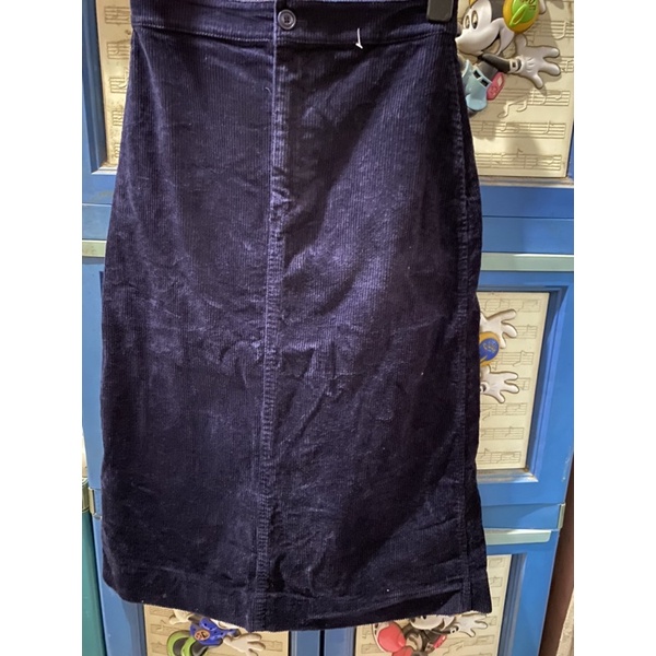 Rok midi Corduroy Uniqlo