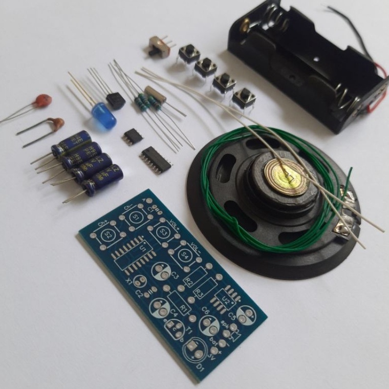 Hot Sale.. Kit DIY Penerima Radio FM digital tuner receiver + speaker 8TN