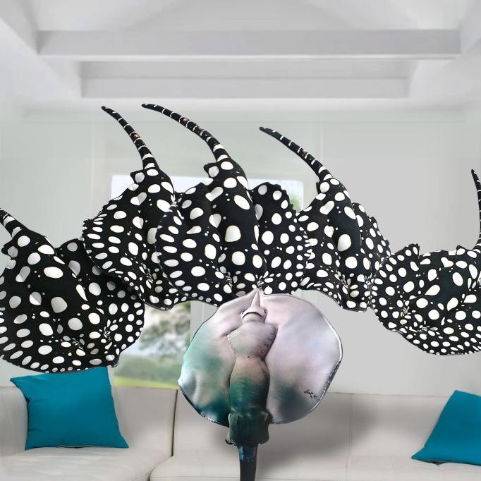 Boneka Stingray Ikan Pari Black Diamond Kreasi Lokal