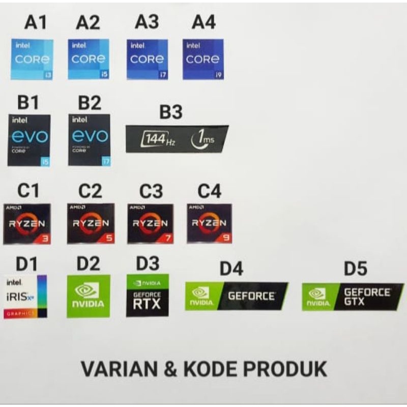 [TERMURAH] Stiker Intel Generasi 11 i3 i5 i7 // Sticker Laptop Intel Gen 11 // 11th Gen // Stiker La