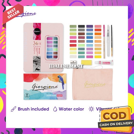 

Cat Lukis Kanvas Water Color Set Padat Cair Murah Dan Bagus Watercolour Painting Non Toxic Tidak Beracun Cat Air Anak Set Lengkap Lengkap Semua Warna Cat Air Lukis Lengkap Watercolor Set Art Giorgione Solid Watercolor Paint Cat Air 36/48 Warna Free Pa