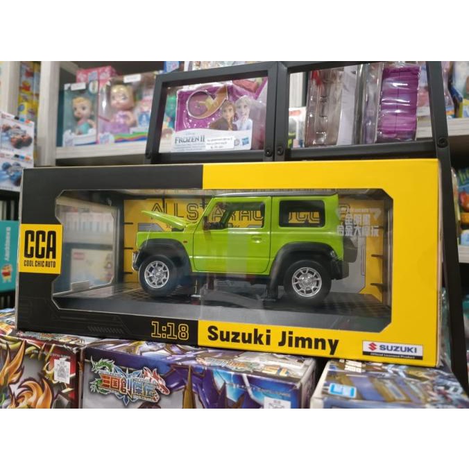 diecast mobil koleksi Suzuki Jimny hijau 1:18 mainan anak