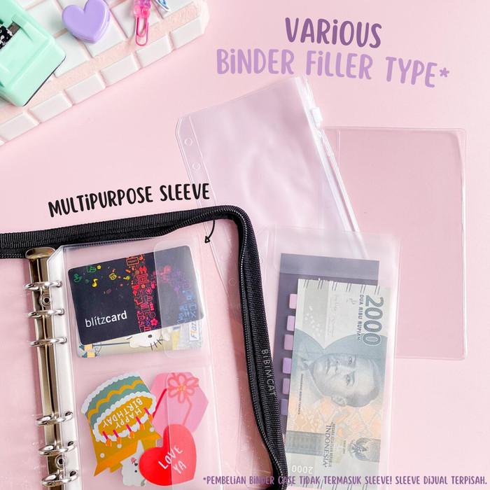 

(A6 SIZE) BINDER ZIPPER FILE ORGANIZER RESLETING