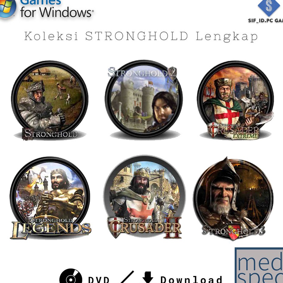 ➯✽✷ Game PC Koleksi Stronghold Lengkap - Stronghold 1 2 3 - Stronghold Crusader Extreme HD - PC Game
